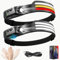 Beihre Stirnlampe LED Wiederaufladbar,2 Stück Adventure Light Stirnlampe COB Sensor Kopflampe Superhell für Camping,Joggen,Wandern,Angeln