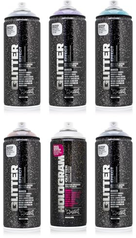 Montana Glitzer Spray 400ml Glitter Effekt Sprühlack - Silver