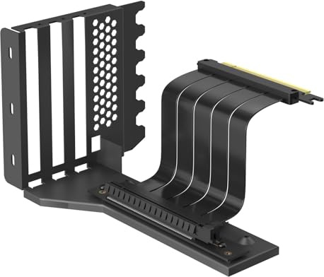 GLOTRENDS 2 platser GPU-stödfäste med 180mm PCIe 4.0 Riser-kabel för vertikal montering GPU, kompatibel med RTX 40/30-serien Radeon RX7000/RX6000-serien, PC-hus med öppen PCI 7/8-platsdesign