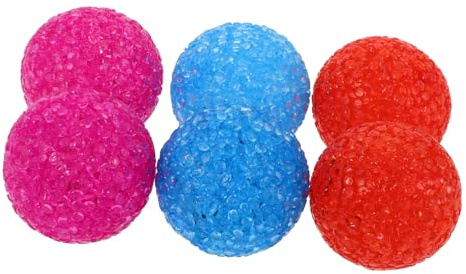 Didiseaon 6 pièces Lot de Balles pour Chaton avec Grelots Jouets Interactifs pour Animaux Balle Exercice Amusante et Stimulante pour Chats Jeu de Poursuite pour et Chats Couleur Aléatoire