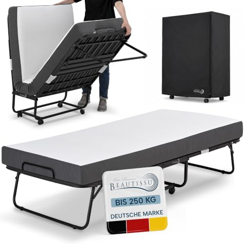 Beautissu Cama Plegable Auxiliar con colchón Espuma viscoelástica Adultos