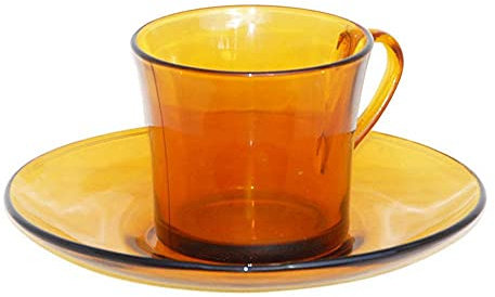 Estuche 6 tazas 18 cl con plato Vermeil