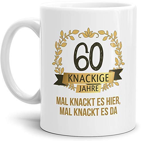 Tassendruck Geburtstags-Tasse Knackige 60 Geburtstags-Geschenk Zum 60. Geburtstag/Geschenkidee/Scherzartikel/Lustig/Witzig/Spaß/Fun/Mug/Cup/Beste Qualität - 25 Jahre Erfahrung