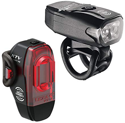 Lezyne KTV Drive Headlight and KTV Pro Smart Taillight Set: Black