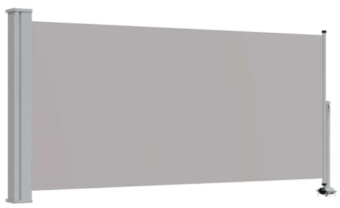vidaXL Tenda da Sole Laterale Retrattile 120x300cm Grigia Parasole Frangivento