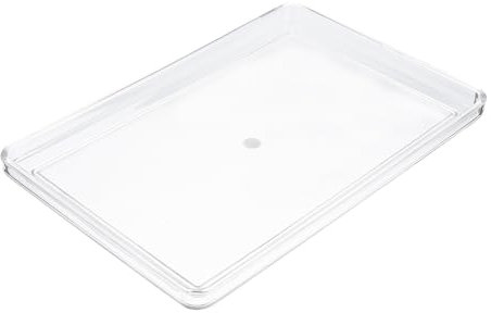 Cabilock Vassoio da bagno in acrilico per bagno, da cucina, da cucina, a mano, stabile organizer per tazze, spugna, sapone, piante, 30 x 20 cm