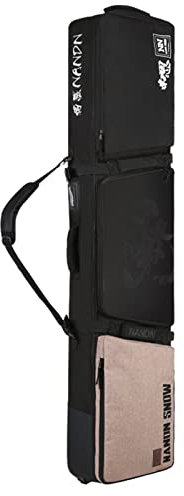 Multifunktions-Einzel-/Doppel-Snowboardtasche, wasserdichte, verschleißfeste Schneeskitaschen mit Rädern, hervorragend für Männer, Frauen und Jugendliche, Skitasche, Reis