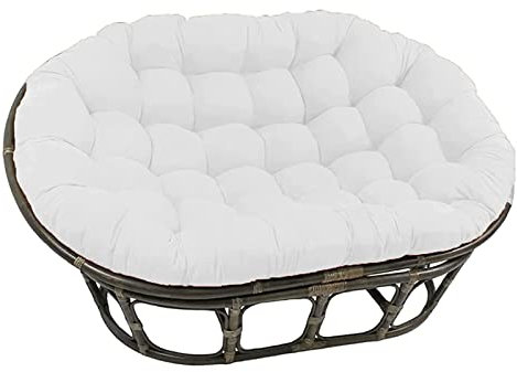 Doppel Papasansessel Kissen,Polster für Papasansessel,Hängesessel Kissen,Auflage,Wasserdichtes Schaukelstuhlkissen,Ersatzpolster Papasan,(Keine Stühle)Weiß,170x120cm(Size:170x120cm,Color:Weiß)