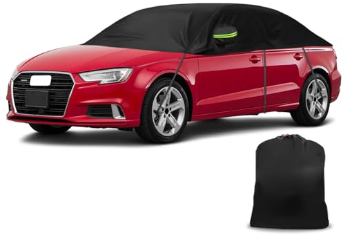 Half Car Cover Replacement for Audi A3/S3 Cabriolet 2008-2012, Protector Car Cover Waterproof, Half Garage with Straps UV Resistant for All Weather, UV Resistant Rain Sun Dust Protection
