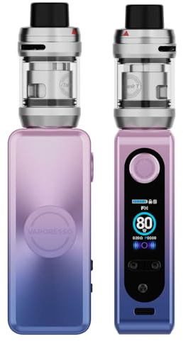 Vaporesso GEN SE Kit | 80W Vaporesso SE MAX Mod -Vape DL - 3ml Auto-Open Top iTank T Clearomizer Fit GTI Mesh Coil (Gti 0.2Ω/ 0.4Ω) E Cigarette Vaporizer No Nicotine No Liquid (Viola sfumato)