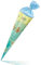 Deine Schulhelden Schultüte - Zuckertüte Einschulung Stabile Geschenkverpackung in Blau - Länge 70cm - Geschwistertüte Made in Germany