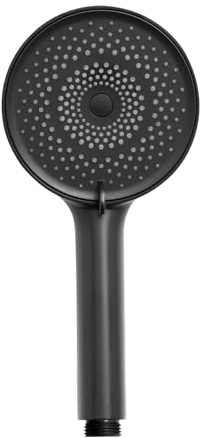 Duschmunstycke mod. Softwater 3-vägs handdusch svart matt ABS Ø 12 cm kalkfri vattenbesparande universalanslutning ½ lämplig för varmvattenberedare