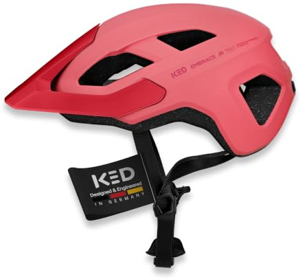 KED Embrace JR | Kids Bike Helmet with Integrated Visor & Optional LED Light | Kids Helmet for Cycling for Boys & Girls | Lightweight with In-Molds Technology | Designed in Germany