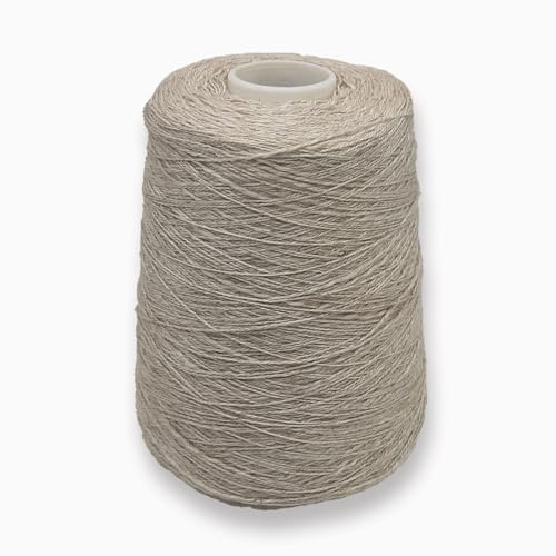 Filato de Algodón-Lino Natural, Bobina de 300 gr o 500 gr (Natural, 300gr.)