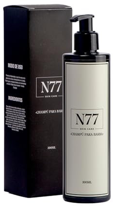 N77 - Shampoo Barba Uomo | Pulito, Nutre e Rafforza | Shampoo Barba Prevenire la Caduta e Stimolare la Crescita | Retinolo + Biotina + Vitamina E | Prodotti Barba Uomo | 100% Ingredienti Naturali