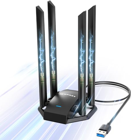 NEWFAST 1300Mbps Adaptador WiFi USB, Banda Dual