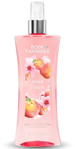 Body Fantasies Signature Fragrance Body Spray, Sugar Peach, 8 fl oz
