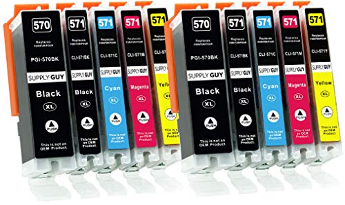 Supply Guy 10 XL Druckerpatronen kompatibel mit Canon PGI-570 CLI-571 für MG5700 MG5750 MG5751 MG5752 MG5753 MG6800 MG6850 MG6851 MG6852 MG6853 TS5000 TS5050 TS5051 TS5053 TS5055 TS6050 TS6051 TS6052