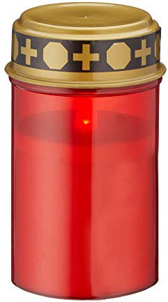 Juego de 4 luces LED para tumba (funciona con pilas, 4 ledes), color rojo