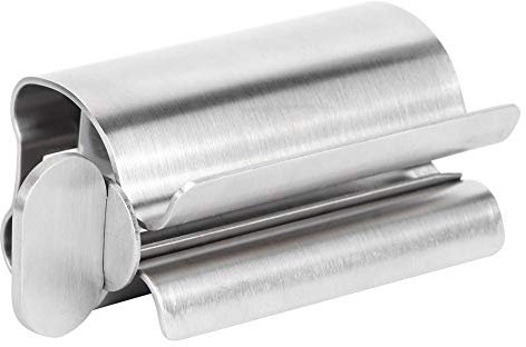 Exprimidor de tubo de pasta de dientes Acero inoxidable Pequeño exprimidor de pasta de dientes Rodillos dispensadores Herramienta de exprimido para limpiador facial para baño Tubo enrollador Tubo de p