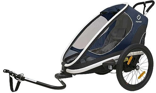 Hamax Unisex-Adult Outback White-New22 Trailer, Navy/White, One Size