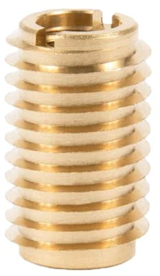 E-Z LOK Knife Threaded Insert for Hard-Wood, Brass Thread Inserts, 1/4-20 Internal Threads, 0.75 Length Pack of 10