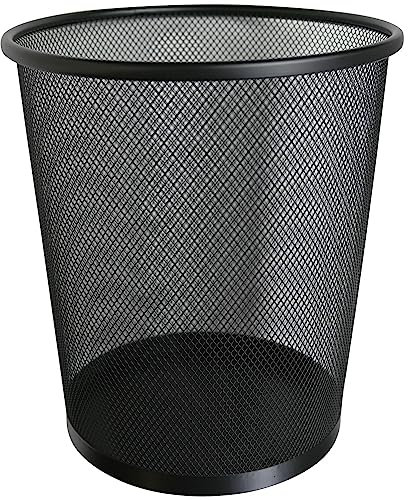 Ram® 20L Circular Mesh Bin Office Home Garbage Can Bin For Bathrooms, Kitchens, Office, Rooms, Student (Black)