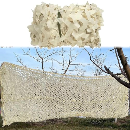 KOOEIN Camouflage Net Outdoor,Military Reinforced Camo Netting,Garden Pergola Patio Shade Net,Hunting Nets,Camping,Hide,Party Decoration,Fence,Car Cover,Beige-1.5x1.5m(4.9x4.9ft)