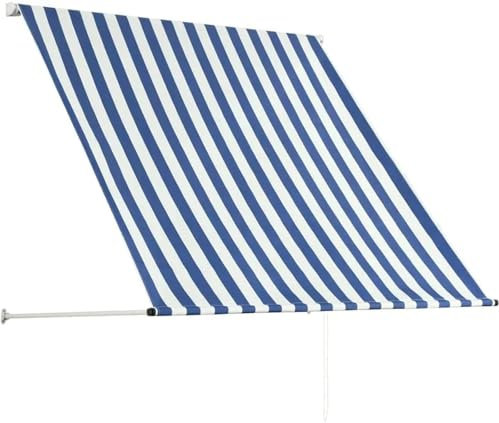 OZLCUA Tenda da Sole Retrattile Tenda Retrattile da Utilizzare alla Finestra, sulla terrazza, sul Balcone o in Giardino Tenda da Sole A Morsetto(400x150cm)