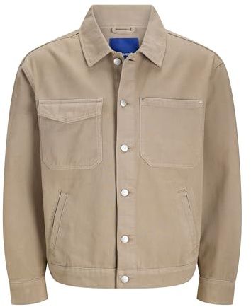 JACK & JONES Jacket Jorbellagio Veste en Denim, Beige foncé, S Hommes