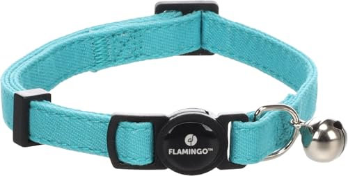 Flamingo Halsband Lomi Hellblau – 20-35cm x 10mm x 2mm, Katzen
