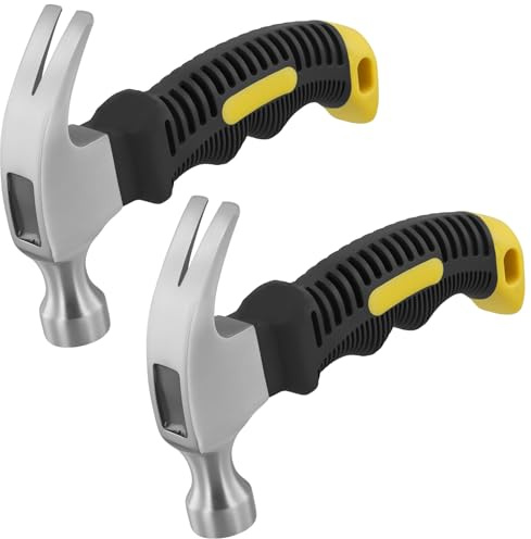 PUCSIQ Martillo de Garra Portátil, 2 Unidades, Martillo Pequeño de Carpintero de 155 mm para Reparación, Camping, Carpintería