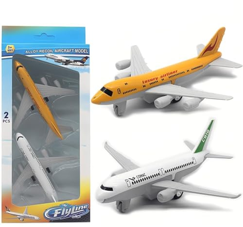 GVMJHYK Aereo Giocattolo, 2 Pezzi Aereo Set Modello Giocattolo set per Bambini, Giochi da Esterno per Bambini Mini PVC aereo giocattolo per bambini Regali di Ragazzi