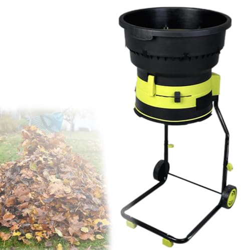 ShaiVrissian Electric Leaf Mulcher Shredder,Compost Shredder,Leaf Crusher with Wheels,8000 RPM,Storage Bag,17:1 Reduction Ratio,for Yard Cleanup,Composting,Garden Waste Powercord×20m