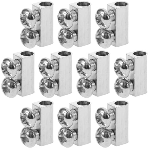 jojofuny Lot de 30 Pinces de Câble en Acier Inoxydable 3 MM à Double Trou Supports Métalliques Suspendre de Luminaires Clips de Fixation Robustes pour Installation Intérieure et