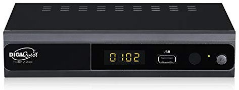 Digiquest twin tuner rec - Decoder digitale terrestre Full HD - Funzione di videoregistratore, Nero