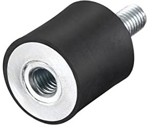 sourcing map M8 Stecker Buchse Gummihalterungen Schwingungsisolatoren Stoßdämpfer 25 mm x 25mm