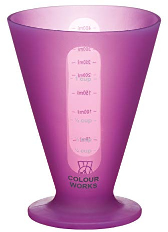 Colourworks Silicone Measuring Cup for Liquid and Dry Ingredients, Plum, 400 ml/1 Cup