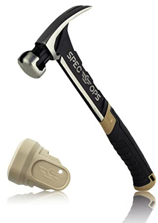 Spec Ops Tools Nagelhammer, 590 g, Rip Claw, glatte Oberfläche, stoßdämpfender Griff, 3% gespendet an Veteranen