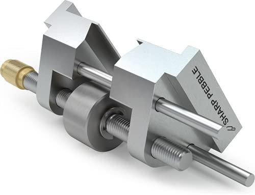 Sharp Pebble Guide d'affûtage, gabarit d'aiguisage pour ciseaux à bois et fers de rabot, compatible avec les ciseaux de 0,6 à 5 cm, aux lames de rabot de 3,5 cm à 8 cm.