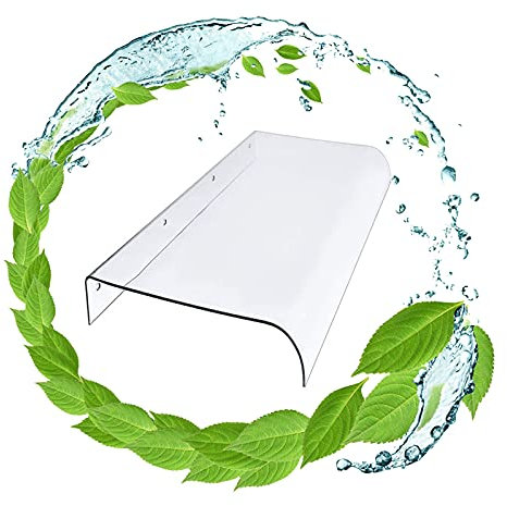 Polycarbonate Door Canopy Window Awning Light weight Transparent Patio Roof rain Protection Outdoor Front Door Cover (Color : Facade, Size : 40x80cm/16x32in)