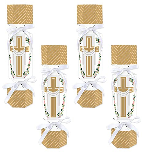 Big Dot of Happiness Religious Easter - No Snap Christian Holiday Party Table Favors - DIY Cracker Boxes - Set of 12