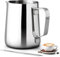 PLACHIDAY Milk Frothing Pitcher 20oz, Metal Barista Espresso Pitcher for Cappuccino Latte and Espresso, 304 Stainless Steel Coffee Tools Cup 600ml