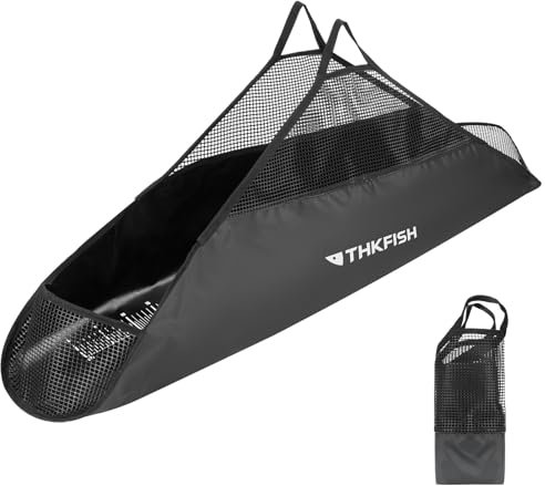 THKFISH Angeln Turnier Wiegen Tasche, Faltbar Karpfensack mit Fisch Lineal, Heavy Duty Fisch Transport Tasche