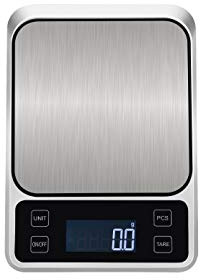 Lancoon Bilancia da Viaggio Digitale 10kg/1g Bilancia Cucina Digitale Alta Precisione Bilancia Multifunzione Alimentare Carne Gioielli Laboratorio Polvere di Carati Scala Inglese LCD Retroilluminato