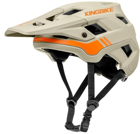 Casco de Bicicleta de montaña con Visera Desmontable para Hombre, Mujer, Adulto y Joven (Caqui, M 55-58 cm)