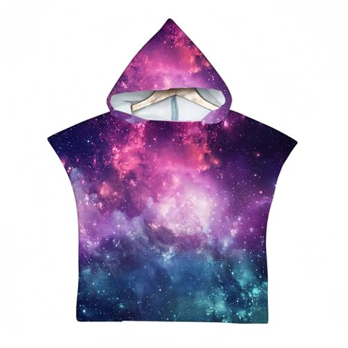 Proumhang Poncho de Surf/Baño/Piscina/Playa para Niños,Toalla de Microfibra con Capucha,Toalla de Playa con Capucha,Watersport Capucha Poncho Toallas para Niños Niñas Estilo X1 75x60cm