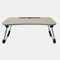 OHS Wood Lap Tray for Working Laptop Stand For Bed & Sofa with Foldable Legs Laptop Table For Working From Home Portable & Sturdy Breakfast Desk Stand, Light Wood - 60x35x26cm