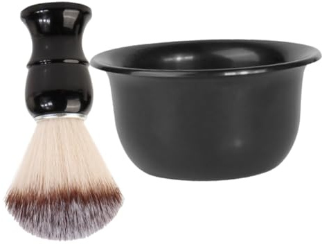 VALICLUD Kit Cuidado Barba Brocha de Afeitar Profesional y Cuenco para Hombres para Afeitado Clásico y Limpieza Diaria