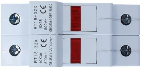 ACOLY Support de fusible solaire/photovoltaïque RT18-32(X), bipolaire, DC 1 000 V 32 A, avec indicateur, base de sécurité fiable pour fusible ST-10PV 10 x 38 mm.